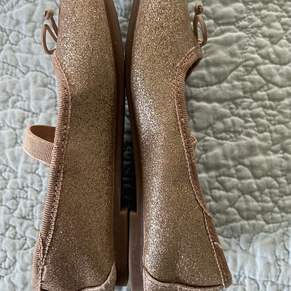 Cat and Jack Gold Glitter Flats - Picture 3 of 4